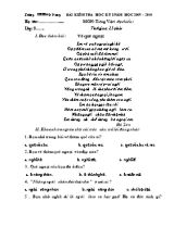Bộ đề kiểm tra học kì I môn Tiếng Việt Lớp 3 - Trường TH Hùng Vương